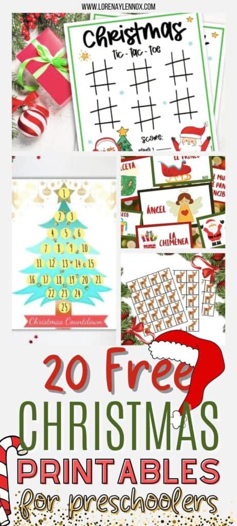 In this post, you can find 20 printable PDF Christmas worksheets for preschoolers ages 3-5. These activities are great for the classroom or at home.