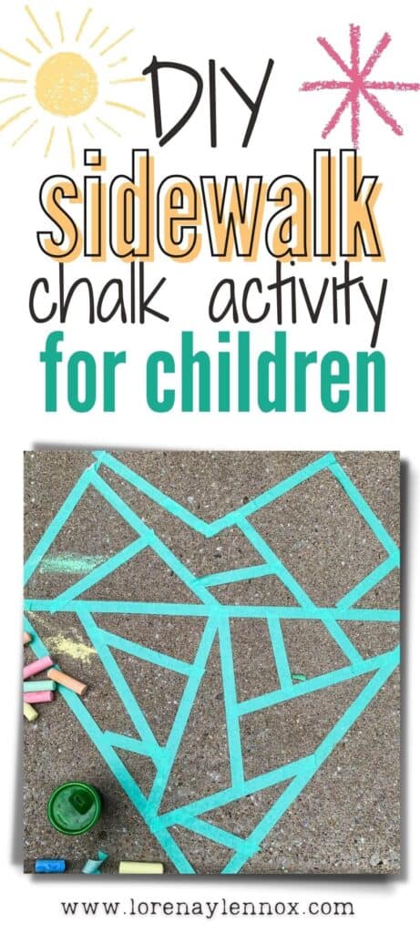 A Sidewalk Mosaic Chalk Heart Activity for Kids