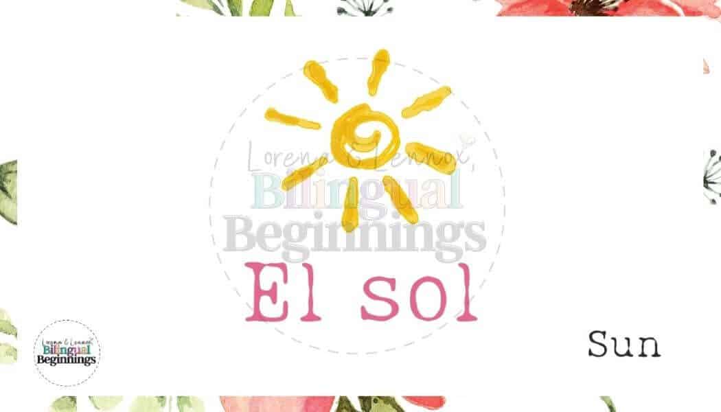 20 Free Printable Spring Vocabulary Flashcards in Spanish. El sol. The Sun20 Free Printable Spring Vocabulary Flashcards in Spanish. El sol. The Sun