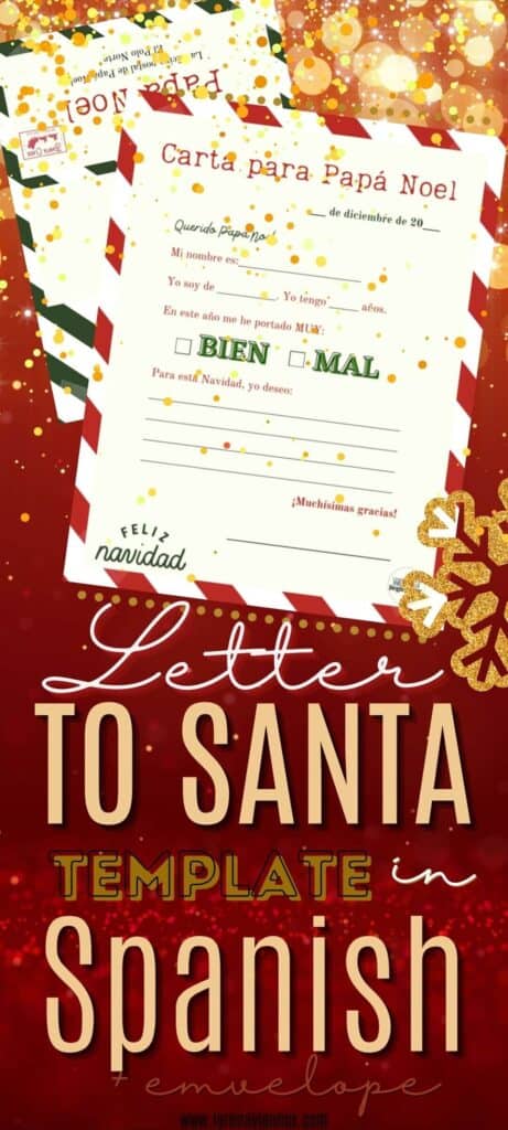 Letter to Santa in spanish