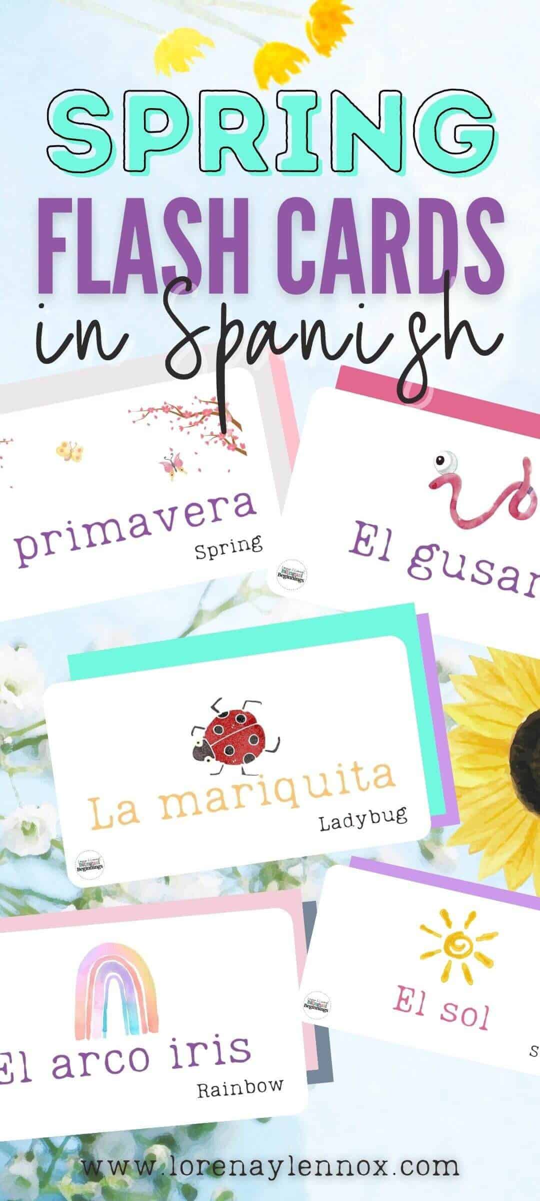 Spring Flashcards in Spanish