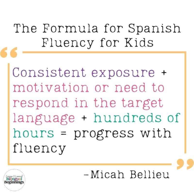The Formula for Spanish Fluency for Kids