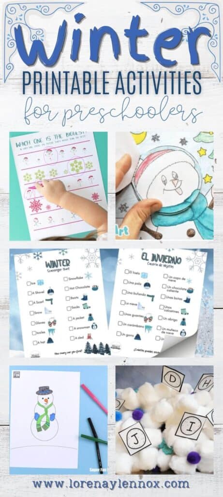 Winter Worksheets for Preschoolers