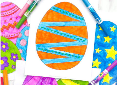 4. Free Printable Easter Egg Coloring Pages For Kids - with Simple Everyday Mom“This Easter season use these free Easter egg coloring pages to entertain the kids and encourage creativity.