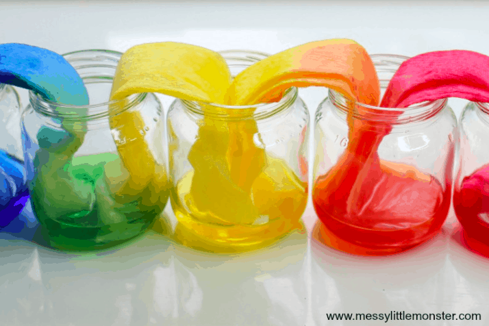 Rainbow Walking Water Science Experiment - By Messy Little Monster