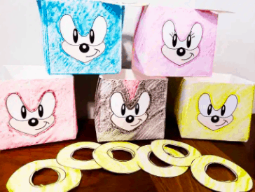 Sonic the Hedgehog DIY Ring Toss Craft/Game - By Pretty in Baby Food