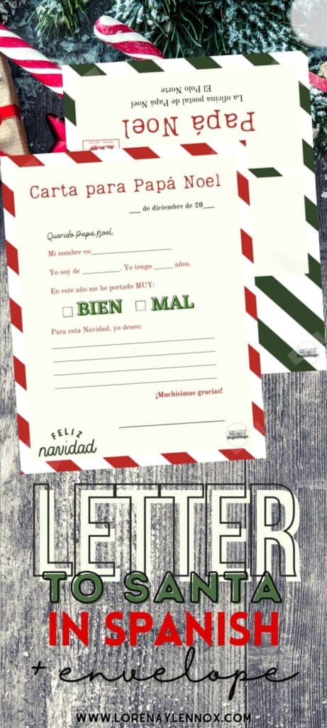 Letter to Santa in Spanish
