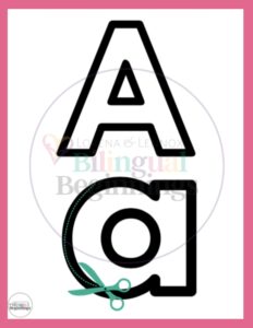 Letter A Printables in Spanish