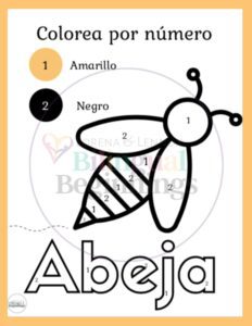 Letter A printables in Spanish