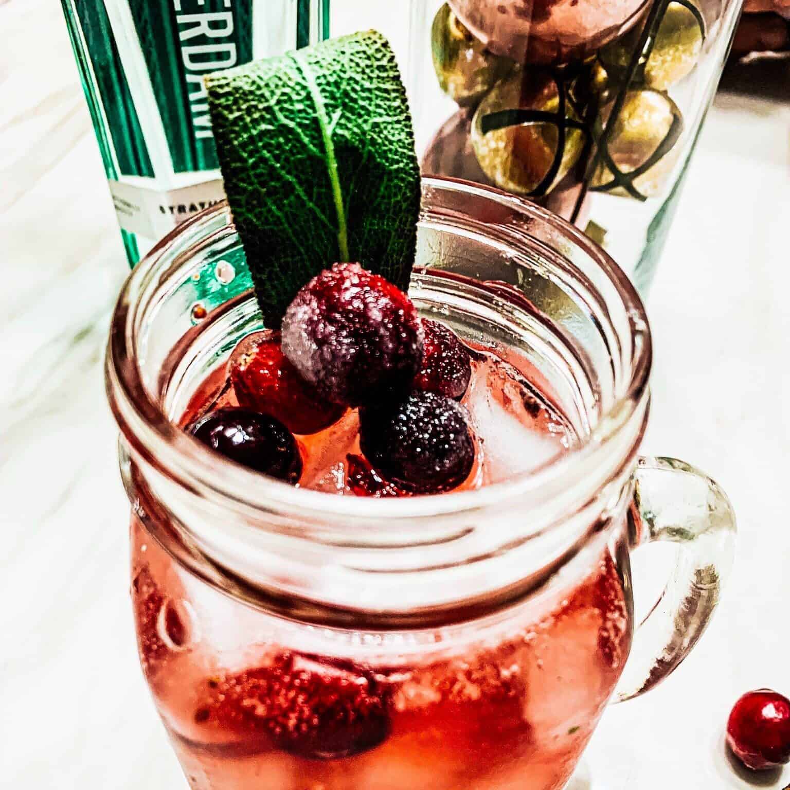 Cranberry and Sage Gin Cocktail