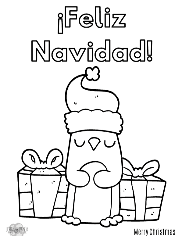 free printable feliz navidad coloring pages