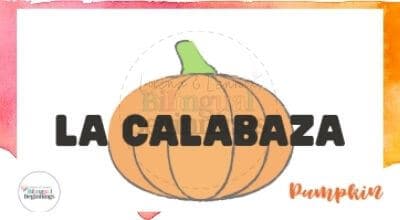 Fall Vocabulary Flashcards in Spanish For Kids