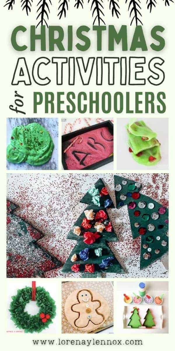 In this post, you can find a variety of Christmas activities for preschoolers, from sensory activities to printable Christmas activities!