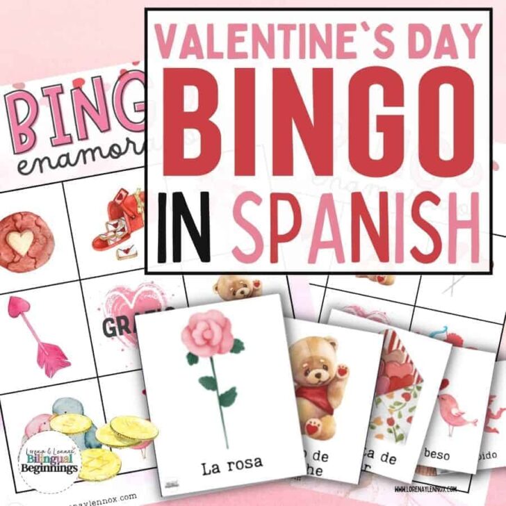 Valentine's Day Bingo in Spanish