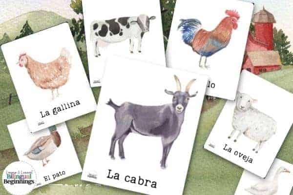Farm Animal Worksheet Printables in Spanish for Preschoolers to use at home or in the classroom