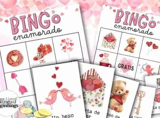 Valentine's Day Bingo in Spanish