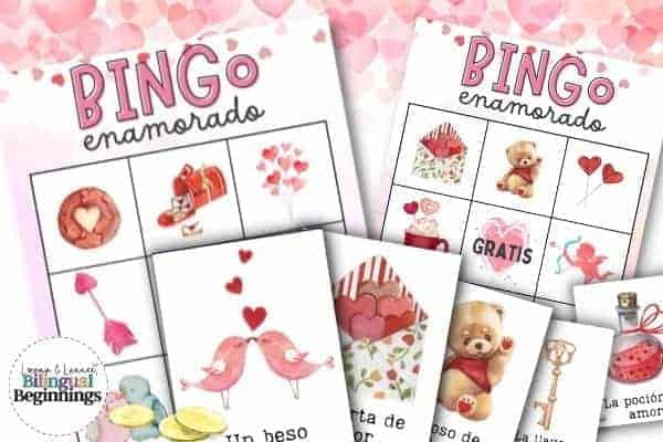 Valentine's Day Bingo in Spanish