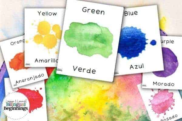 Color Flash Cards Printable in Spanish and English