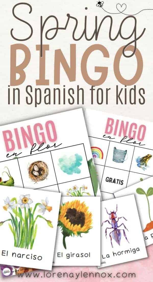 This Spring Bingo in Spanish is an interactive family activity that will engage your children at home or in the Spanish classroom this spring.
