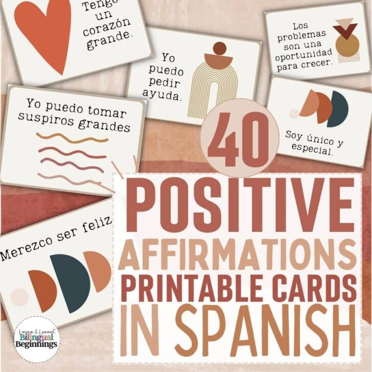 Unlock a world of positivity with our collection of 40 Printable Positive Affirmations in Spanish. Elevate your mindset, foster self-empowerment, and inspire a sense of optimism with these affirmations designed to resonate en español. Perfect for daily motivation and self-reflection, explore the transformative power of positive thinking in Spanish.