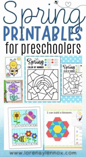 40+ Spring Printable Worksheets for Preschoolers - Bilingual Beginnings
