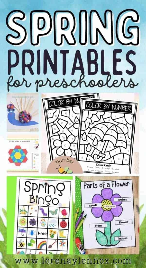 An ongoing list of 40+ Spring Printables for preschoolers