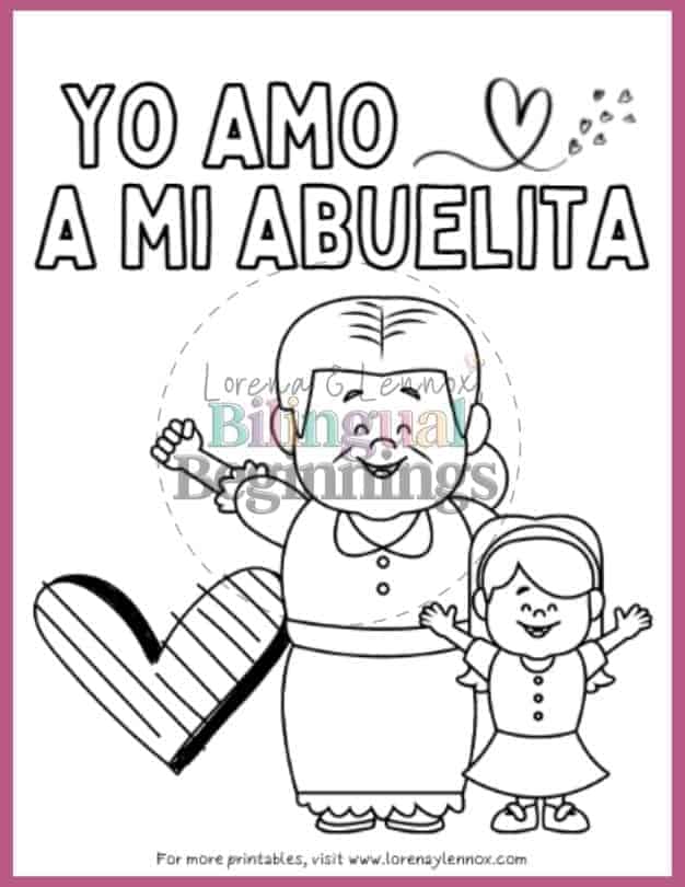 Mother's Day Printables for Grandma in Spanish