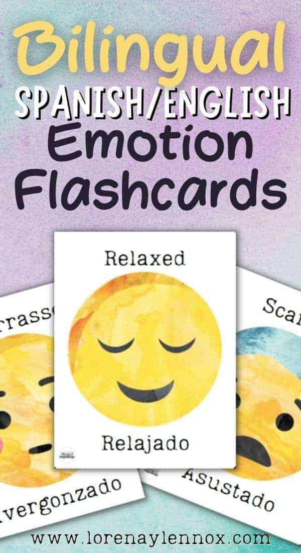 Bilingual Spanish/English Emotion Flashcards