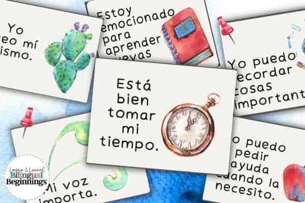 20 Printable Back-To-School Affirmations in Spanish For Kids