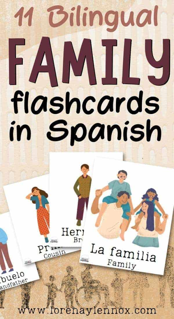 Family Words in Spanish Flashcards