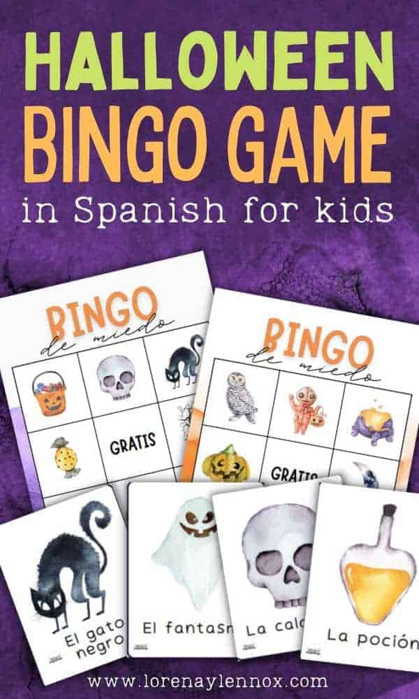 30 Printable Halloween Bingo Cards in Spanish for Kids