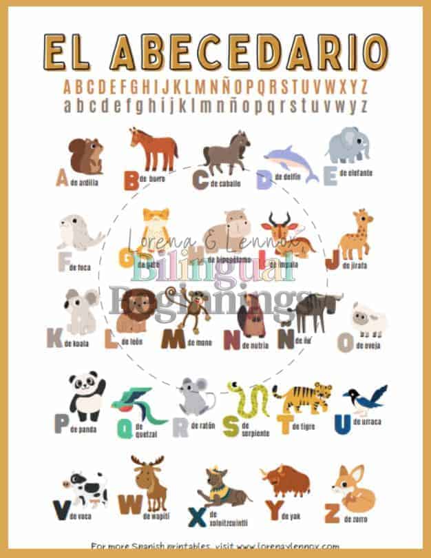 spanish alphabet worksheets for kids