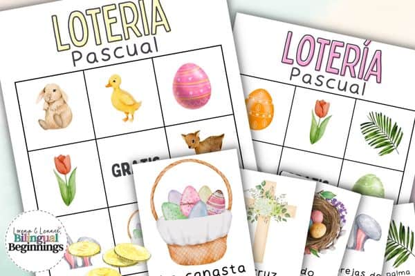 Easter Bingo for Kids in Spanish