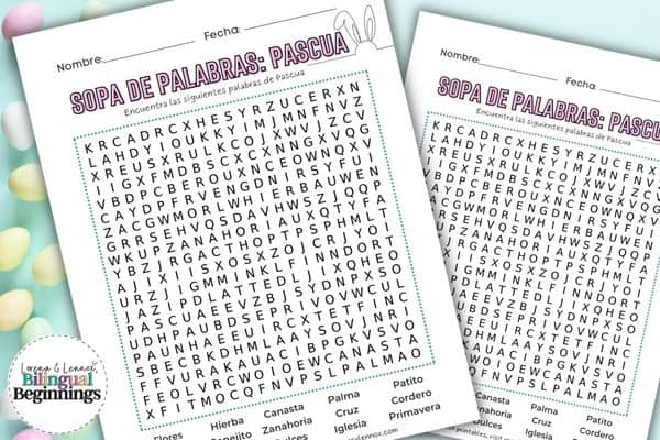 Easter Word Search Printable in Spanish [Free Printable]