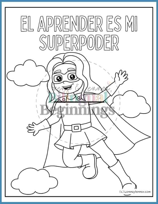8 Back to School Coloring Pages in Spanish