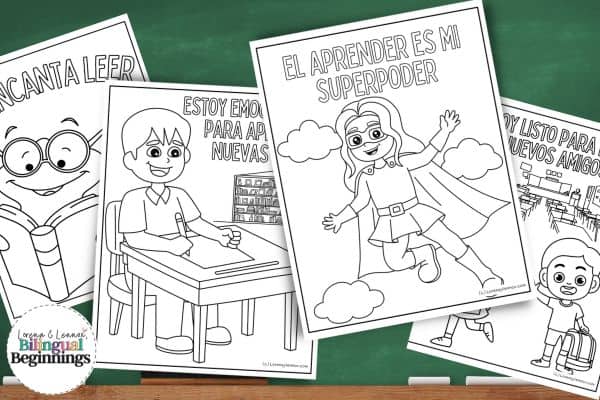 8 Back to School Coloring Pages in Spanish