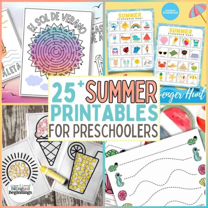23+ Summer Worksheet Preschool Activities