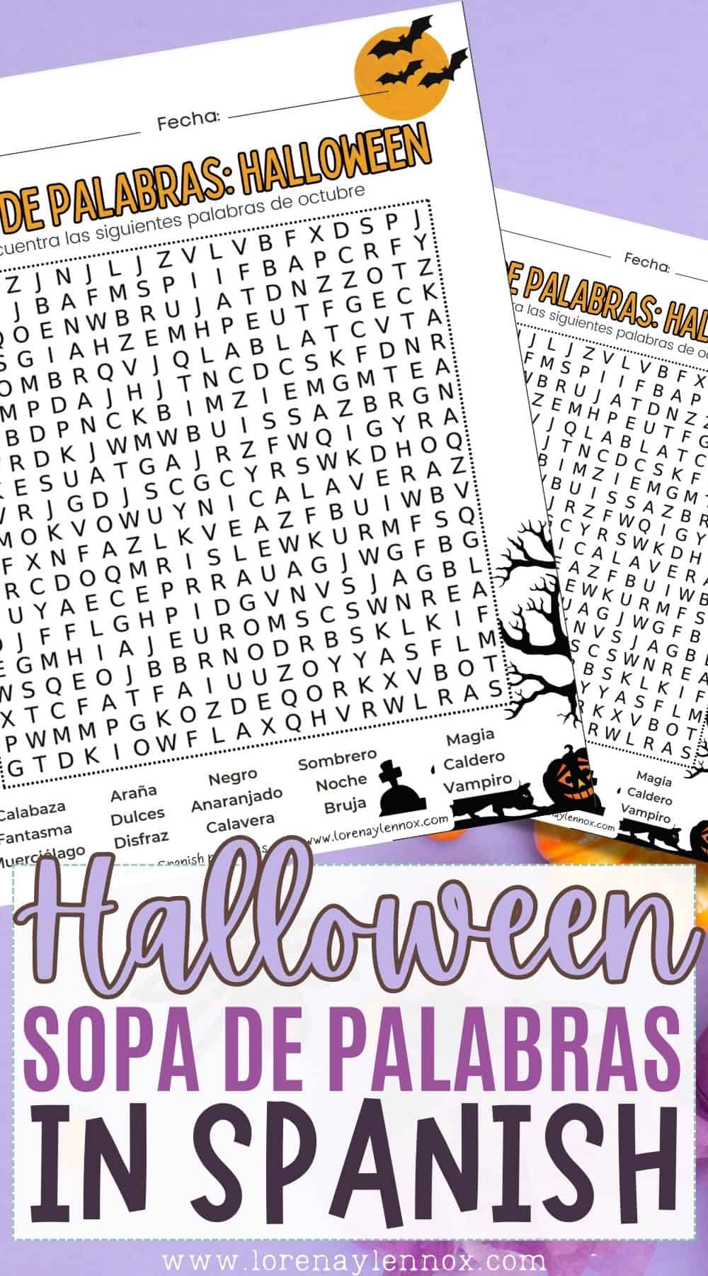 "Get ready for spook-tacular fun with our Free Printable Halloween Word Search in Spanish for Kids! 🎃👻 Engage young learners with this educational and entertaining activity that blends language learning with Halloween excitement. Download and enjoy a bewitching blend of education and play for the little ones! #HalloweenWordSearch #SpanishLearning #KidsActivities #EducationalFun #HalloweenPrintables #LanguageLearning #SpookySeason #BilingualEducation #HalloweenExcitement #LearningThroughPlay"