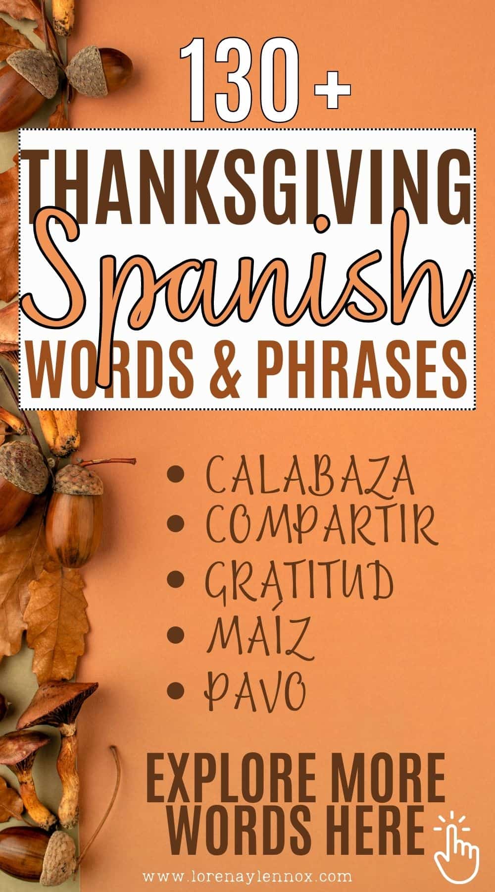 Spice up your Thanksgiving celebrations with our comprehensive list of 130+ Thanksgiving Spanish words! Whether you're a teacher looking to incorporate cultural diversity into your lesson plans or a family looking to add some new traditions to your holiday festivities, this list has something for everyone. From "pavo" to "calabaza" and "gratitud" to "familia", these words will help you explore the language and traditions of Spanish-speaking countries during the holiday season