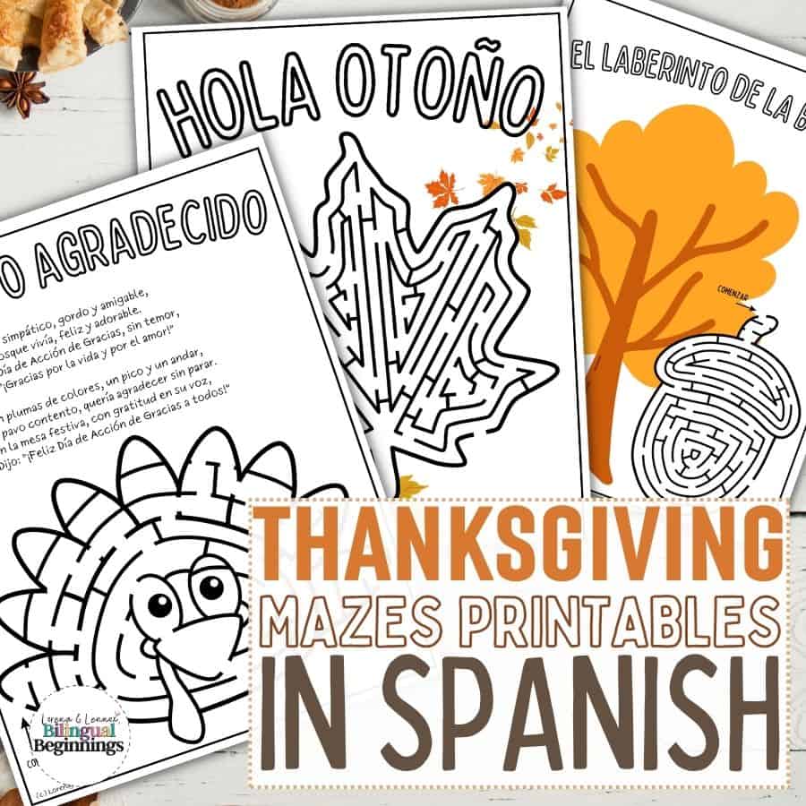 Explore a fun and challenging Thanksgiving maze printable in Spanish! Perfect for language learning and holiday-themed fun. Download now!