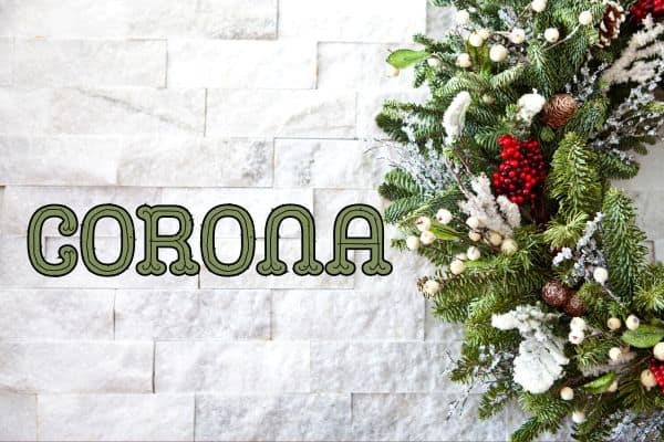 Christmas Spanish Words: corona