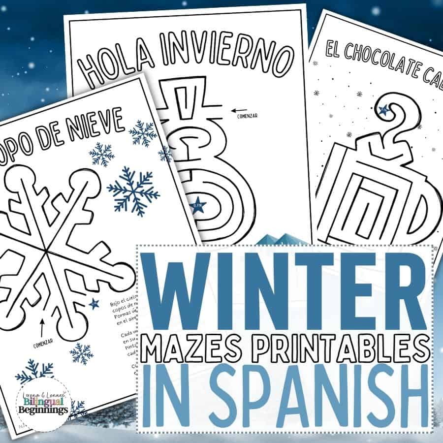 Navigate the winter wonderland with our 5 free printable winter maze worksheets in Spanish! ❄️🧩 These engaging activities are perfect for bilingual learners, combining fun and language practice. From snowflakes to cozy mittens, let the maze adventures begin! Download now for a frosty challenge. ⛄️✨ #WinterMazes #SpanishWorksheets #PrintableFun