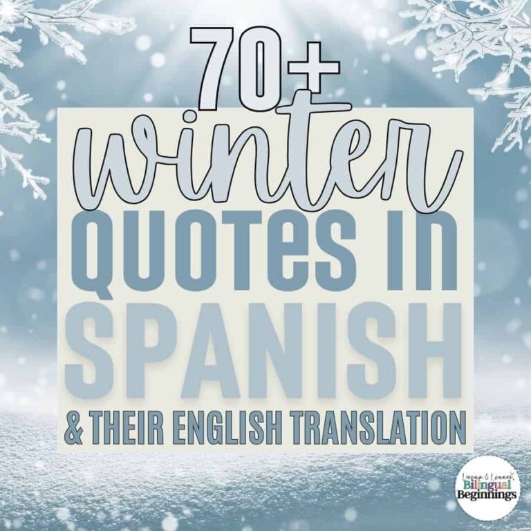 70+ Winter Quotes in Spanish and Their English Translations – Embrace ...