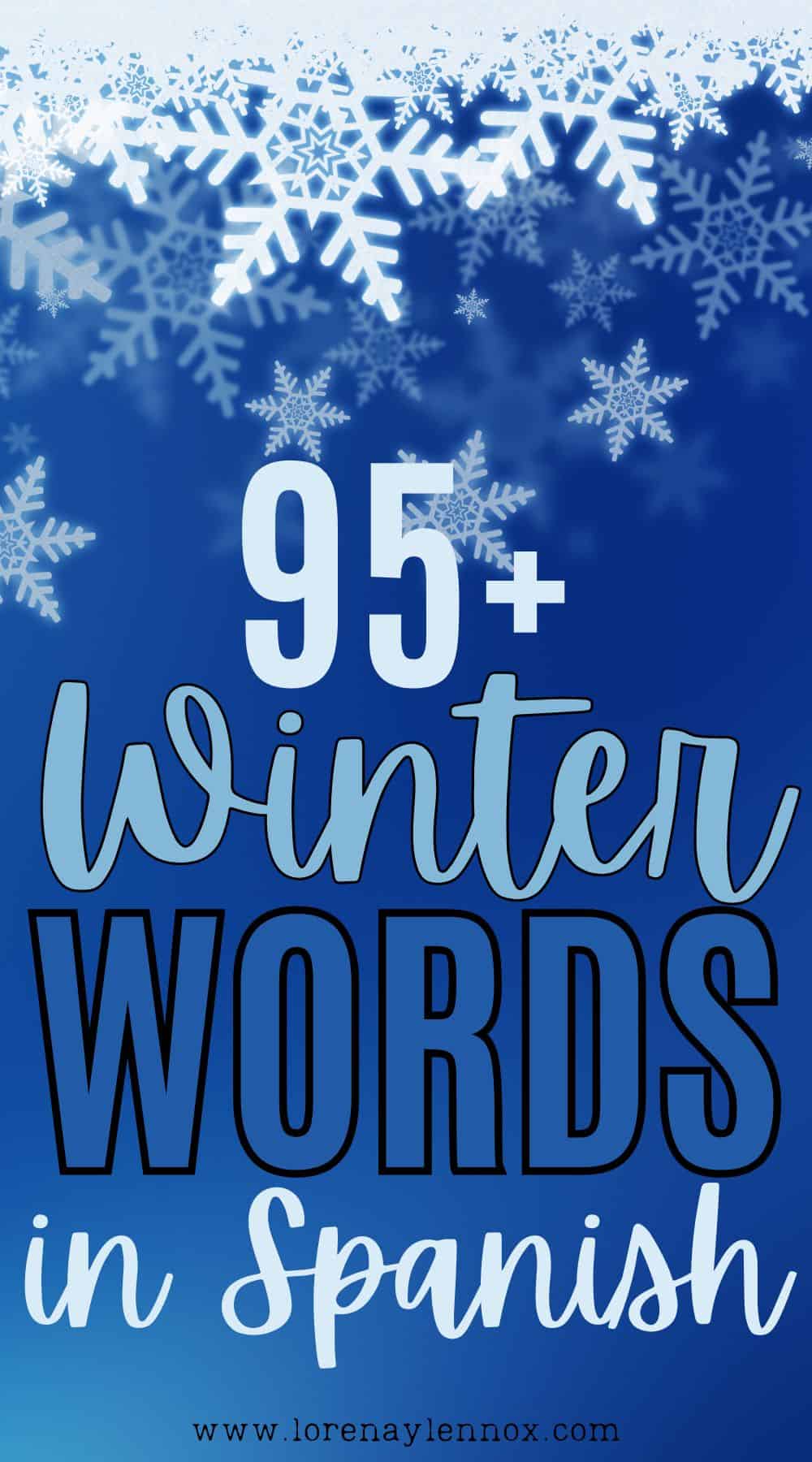 Dive into the realm of winter wonder with our comprehensive collection of Spanish vocabulary! Explore words and phrases that capture the essence of the season, from describing snowy landscapes to discussing favorite winter activities. Immerse yourself in the beauty of Spanish expressions for this enchanting time of year.