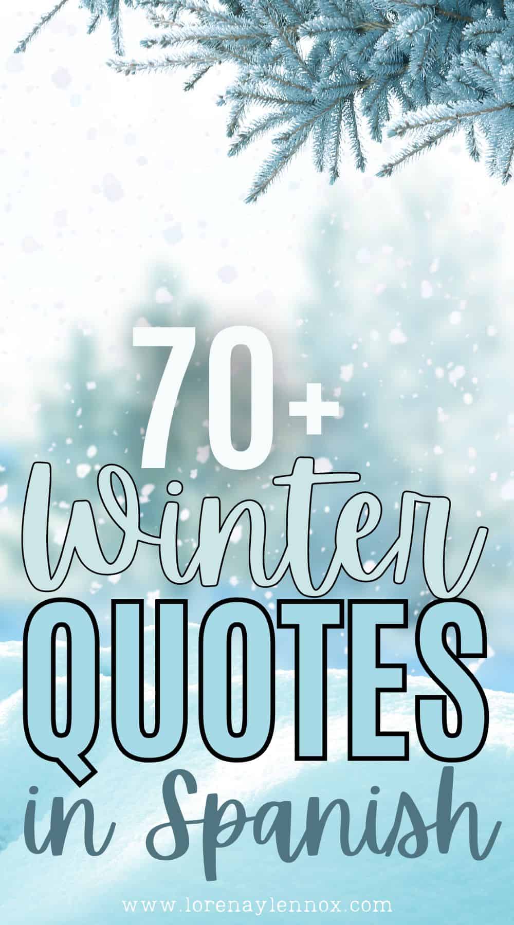 Embrace the magic of winter with these 50 enchanting quotes in both Spanish and English. Let the beauty of snowflakes, the warmth of cozy moments, and the serenity of the season fill your heart with inspiration. Explore the essence of winter as it invites you to slow down, reflect, and cherish the simple joys. Pin these quotes to your board and capture the wonder of the cold season. #WinterQuotes #Snowfall #CozyMoments