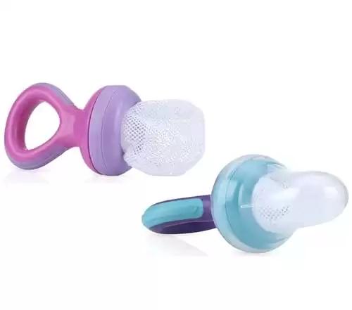 Nuby Nibbler Mesh First Soft Foods Feeder, 2pk, Colors May Vary